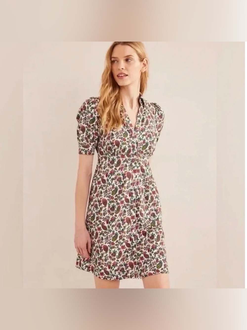 Boden Collared Paisley Dress